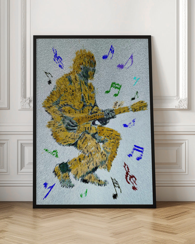 Guitarist Music Notes Canvas Print