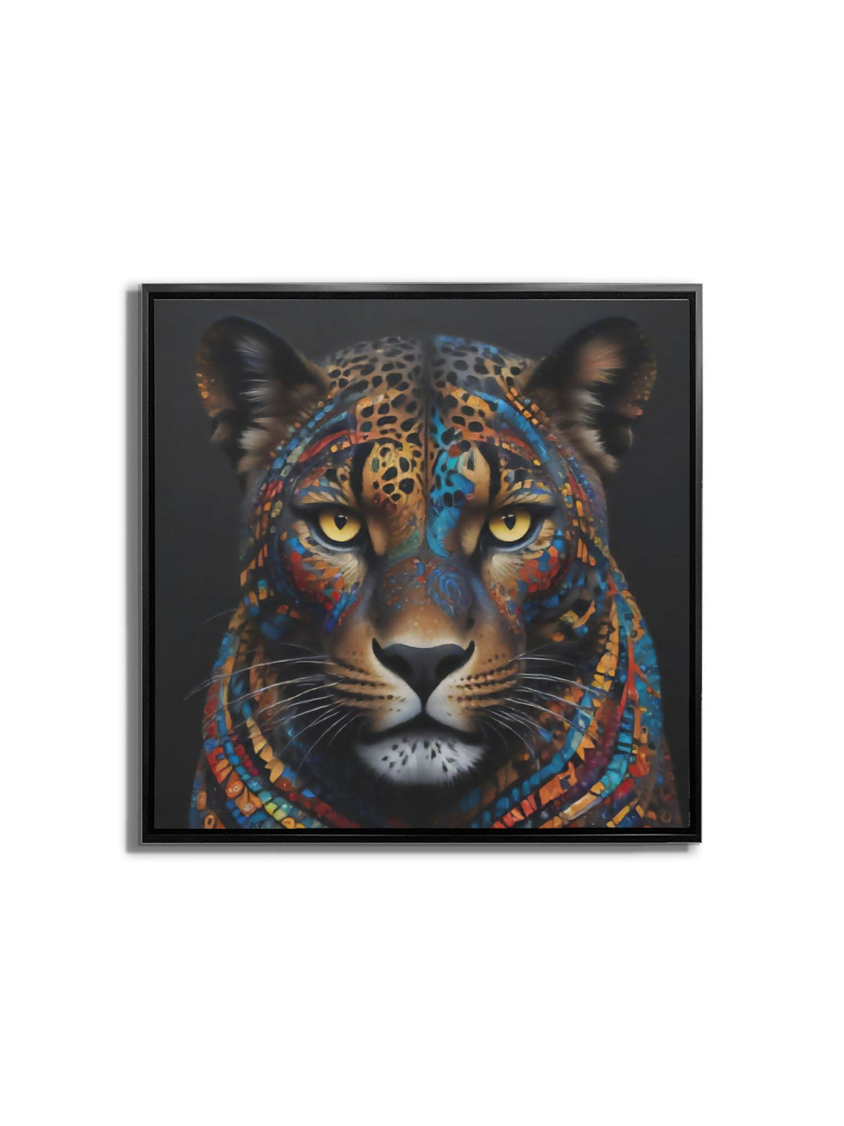 Painted Leopard 36"x36"