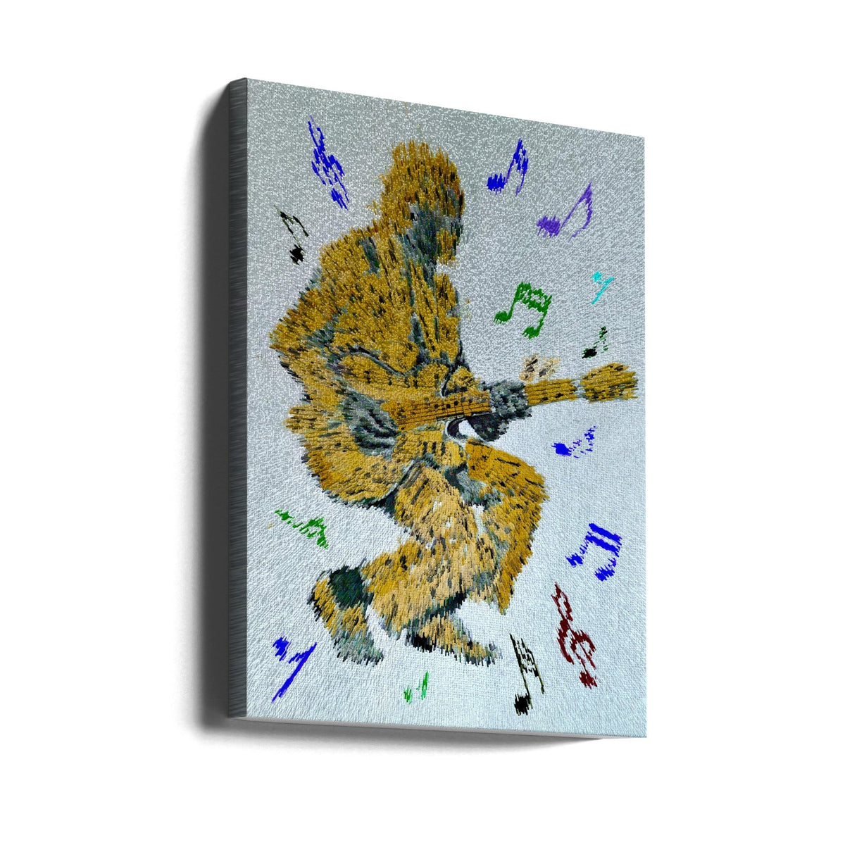 Guitarist Music Notes Canvas Print