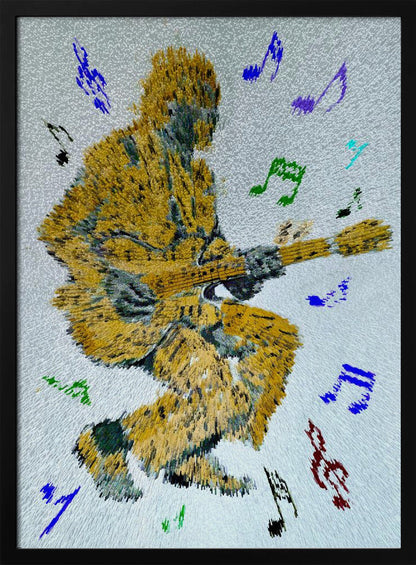 Guitarist Music Notes Canvas Print